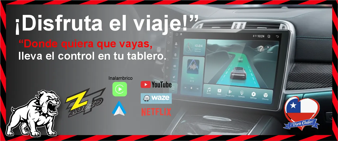 Disfruta el viaje — Radio Android ZTAudio CarPlay Waze Netflix
